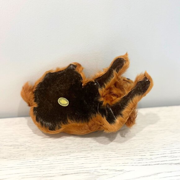 Vintage Real Goat Fur Cocker Spaniel Dog Statue Mid Century Kitsch Collectable - Picture 8 of 9